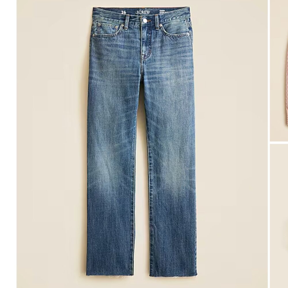 J.Crew Nipped straight jean in rigid Reagan Wash Size 25. NWT!!!